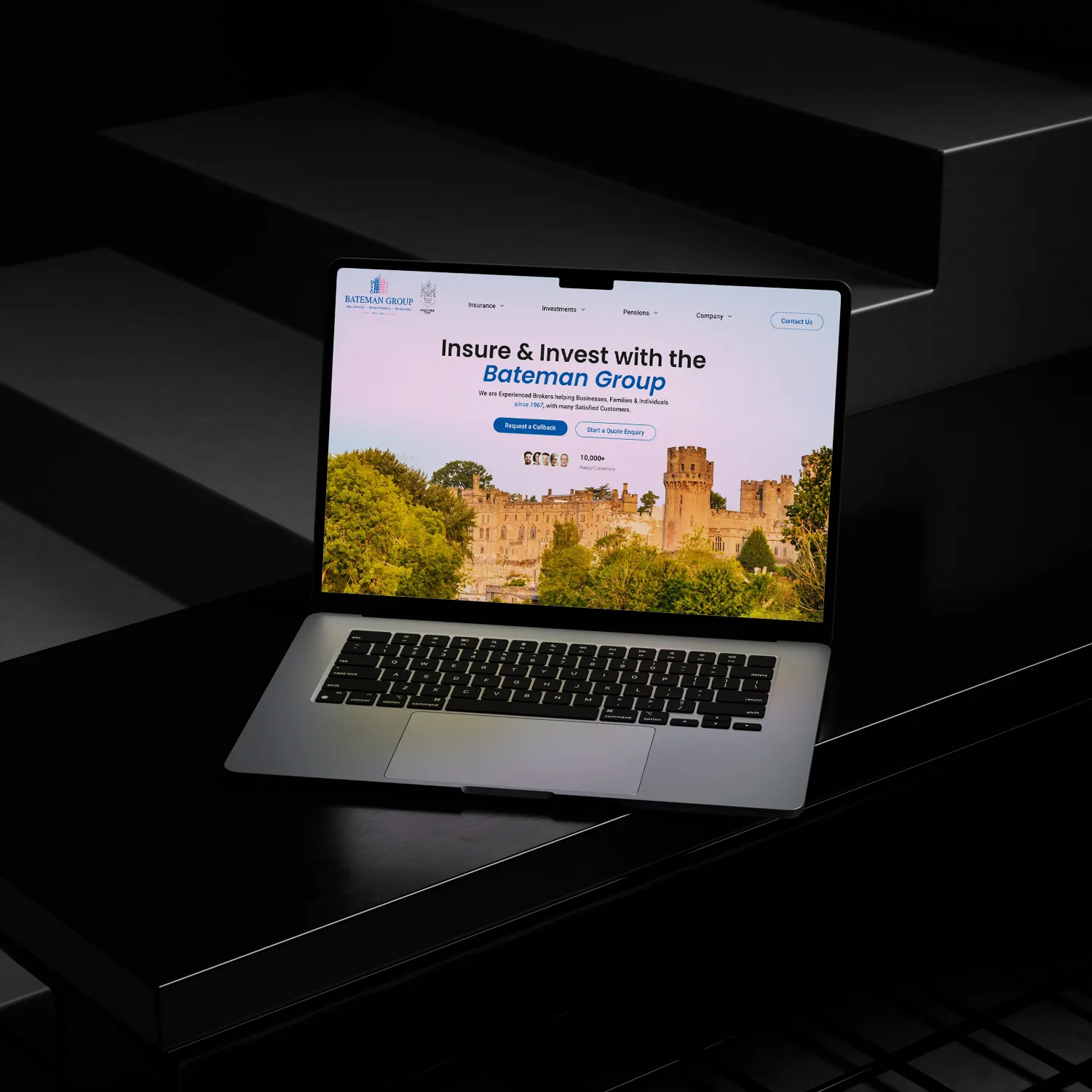 Bateman Group Web Design Laptop Mockup Bateman Group Web Design Laptop Mockup