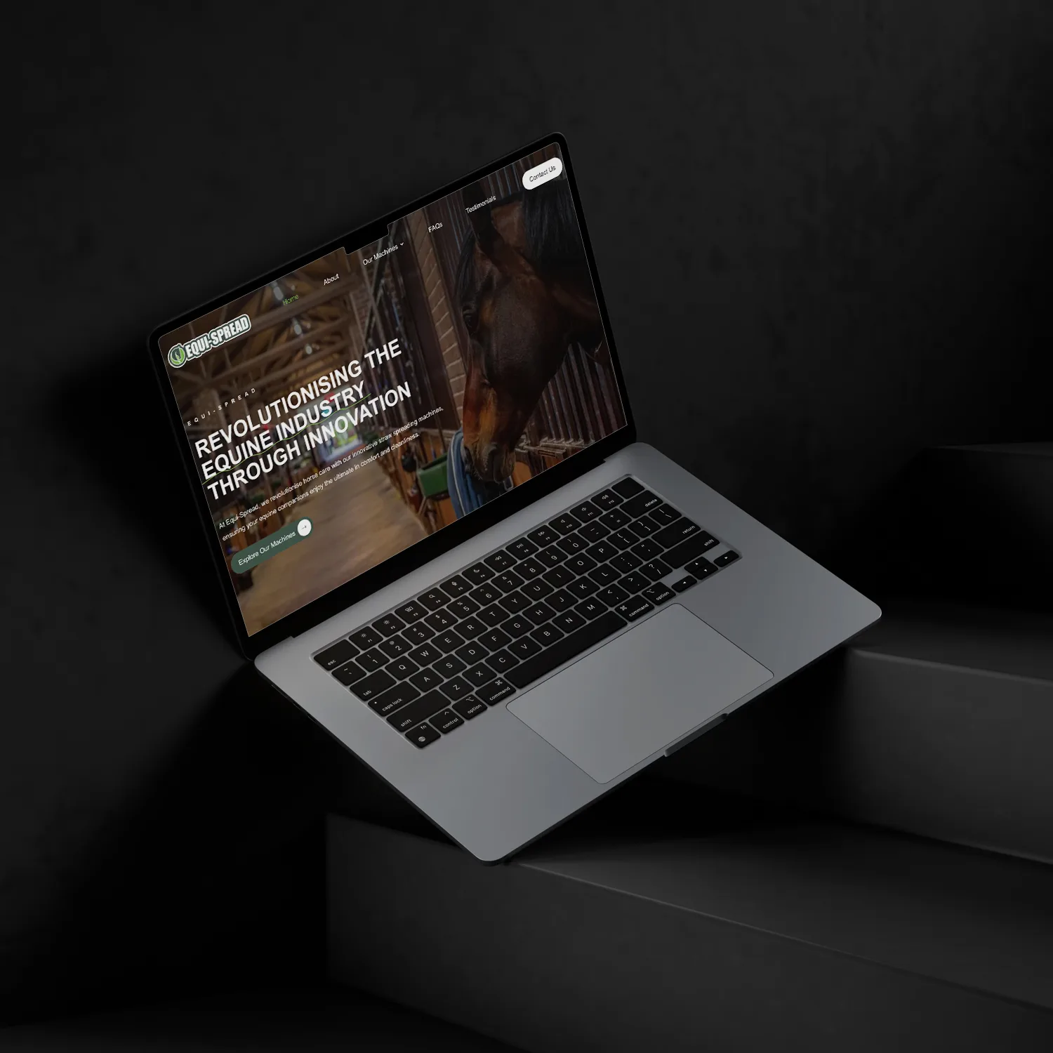 Equi-Spread Web Design Laptop Mockup Equi-Spread Web Design Laptop Mockup