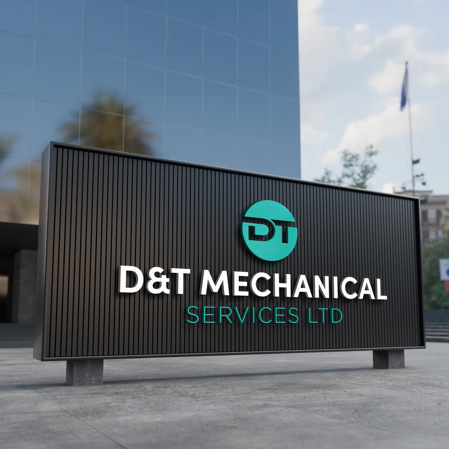 D&T Mechanical Branding Design Mockup D&T Mechanical Branding Design Mockup