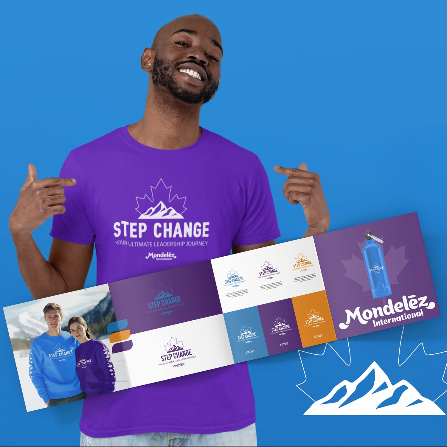 Brand guidelines for the Step Change leadership program at Mondelēz